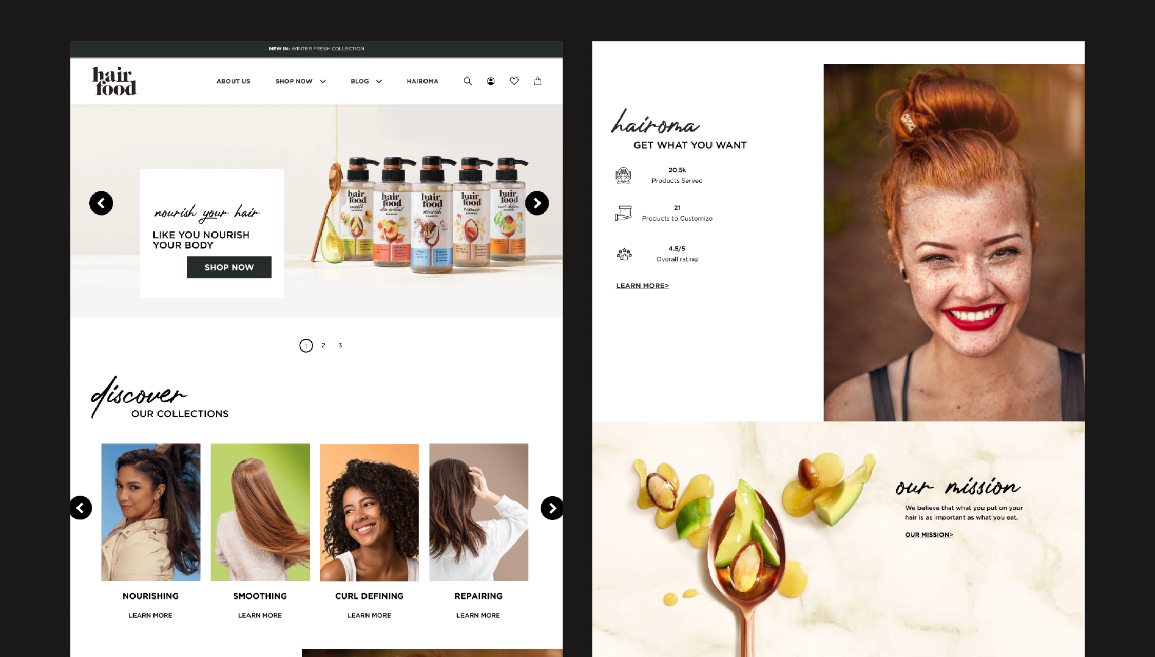 Hair Food homepage