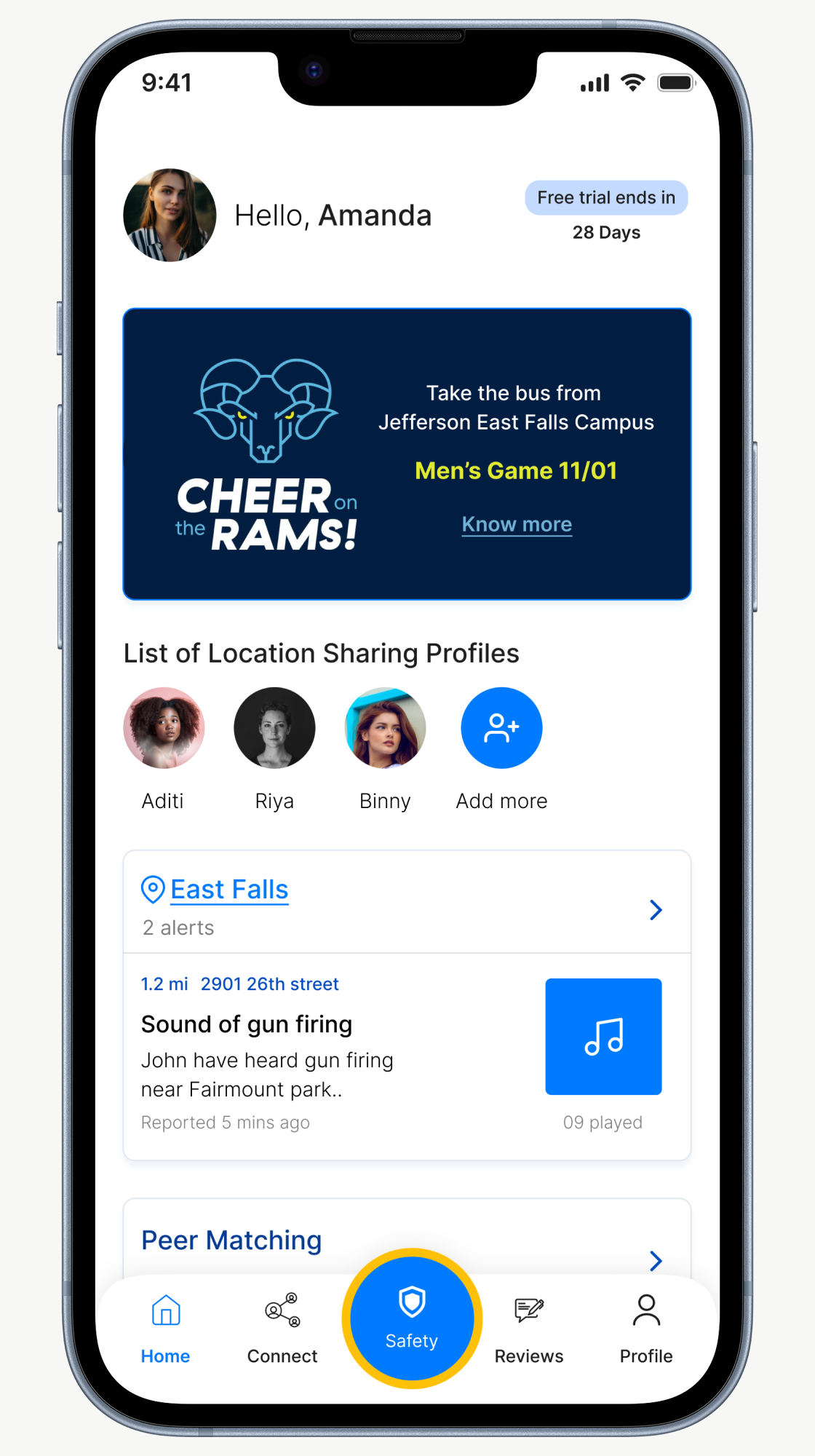 App home screen